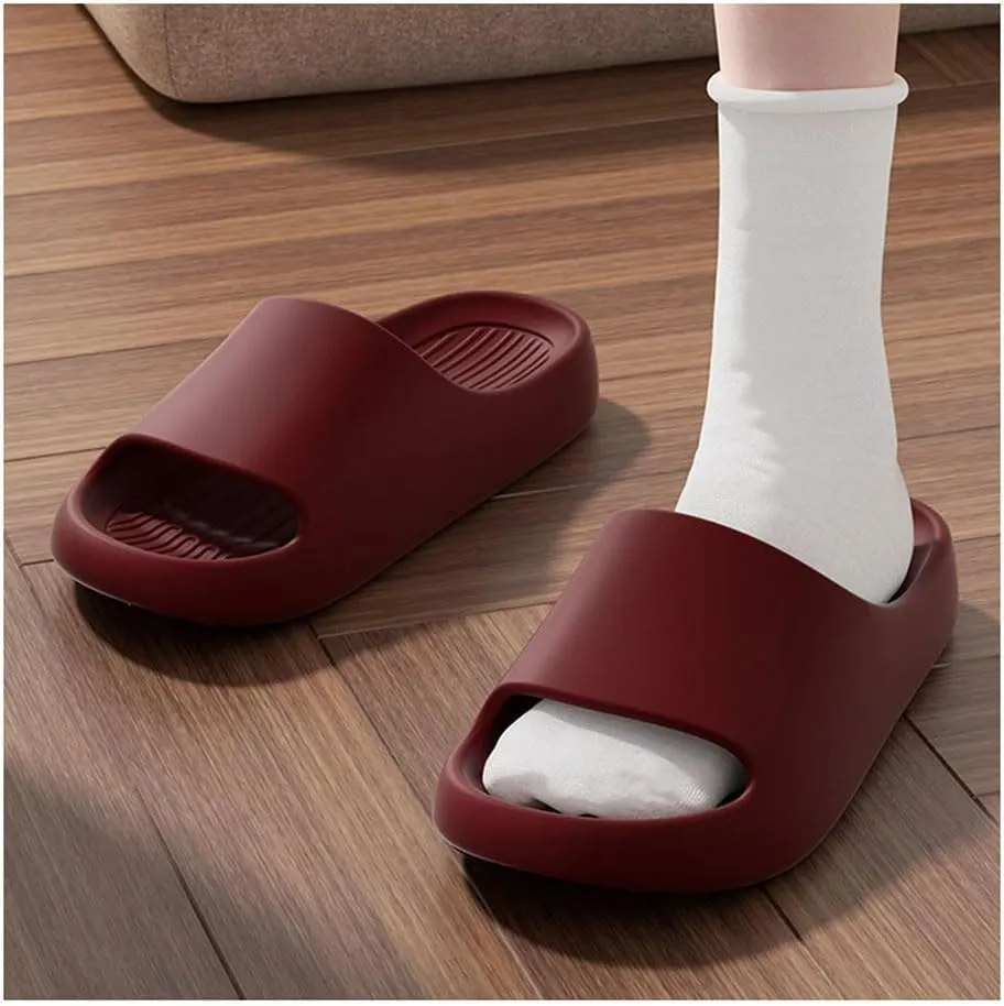 Couple's Cool Slippers,Lightweight Non slip Cloud Slippers for EVA Open Toe Shower Shoes Bathroom Sandals Non-Slip House Slippers Indoor & Outdoor