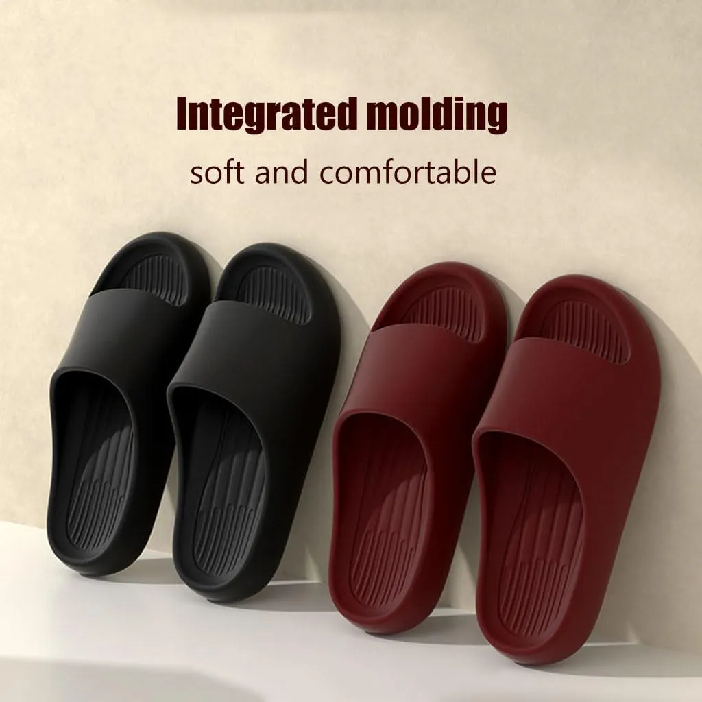 Couple's Cool Slippers,Lightweight Non slip Cloud Slippers for EVA Open Toe Shower Shoes Bathroom Sandals Non-Slip House Slippers Indoor & Outdoor