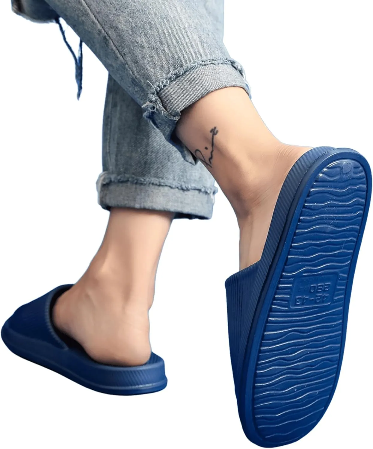 Crazy Lady Cloud Slippers for Women and Men Indoor & Outdoor Pillow Slippers Non Slip Quick Drying Shower Slides Bathroom Sandals Light Weight EVA Platform Environmental Friendly Casual Shoes