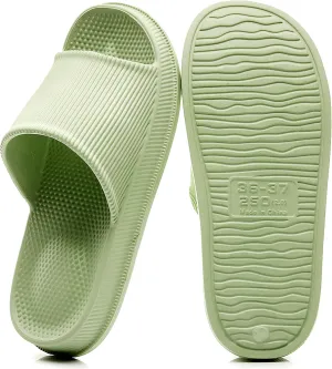 Crazy Lady Cloud Slippers for Women and Men Indoor & Outdoor Pillow Slippers Non Slip Quick Drying Shower Slides Bathroom Sandals Light Weight EVA Platform Environmental Friendly Casual Shoes