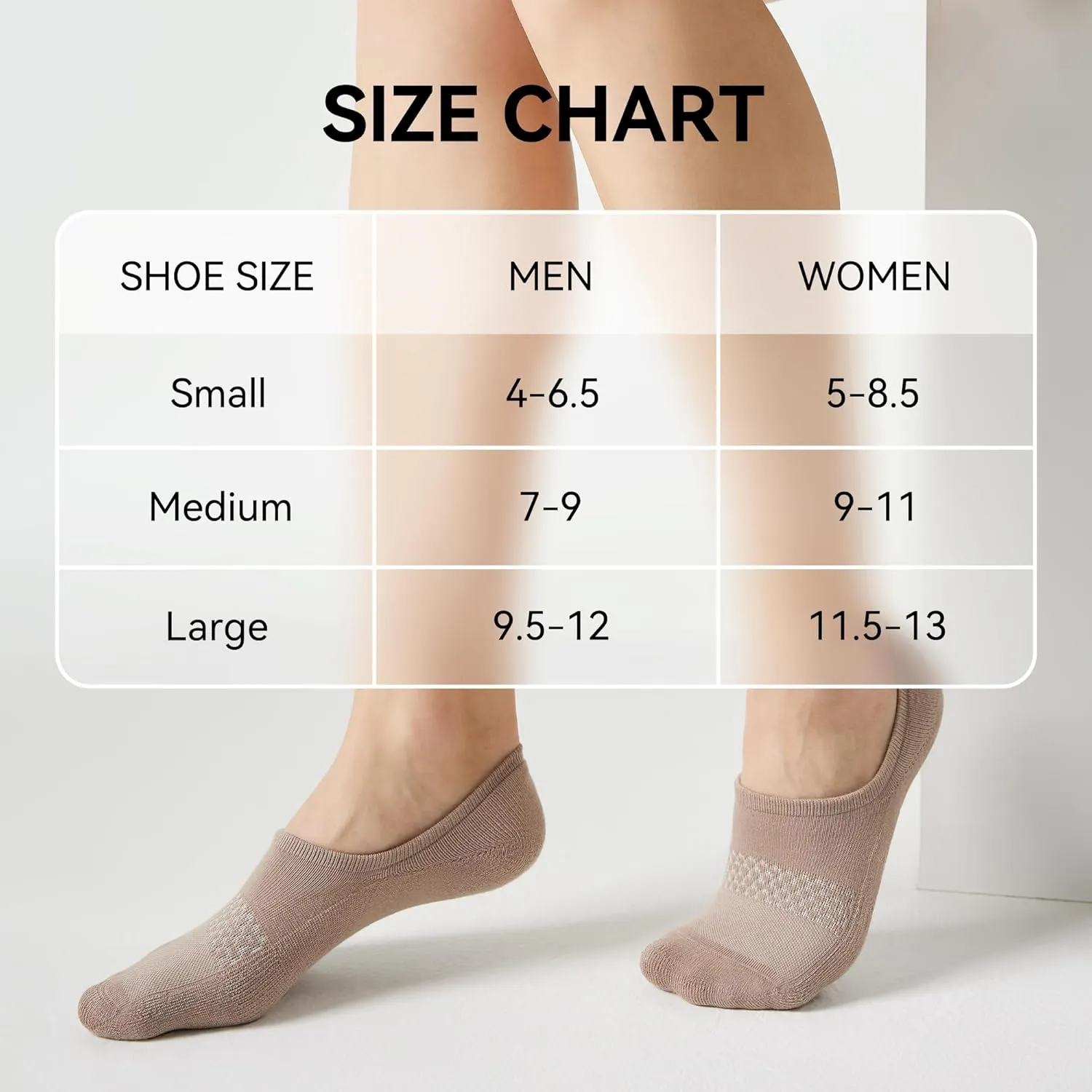 CS CELERSPORT 4/8 Pairs No Show Socks Womens and Mens Athletic Cushioned Ankle Low Cut Invisible Non Slip Socks
