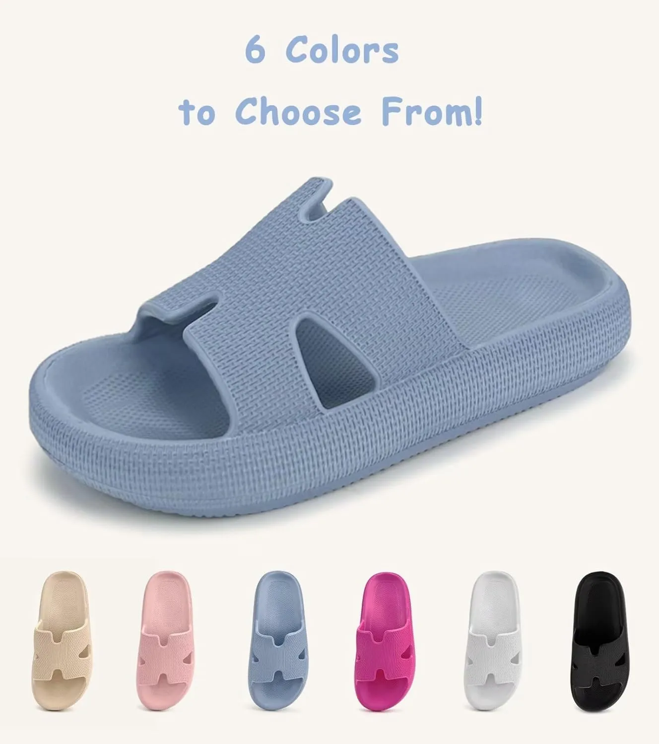 Cubufly Kids Cloud Slides Boys Girls Pillow Slippers Shower Slip on Slide Sandals