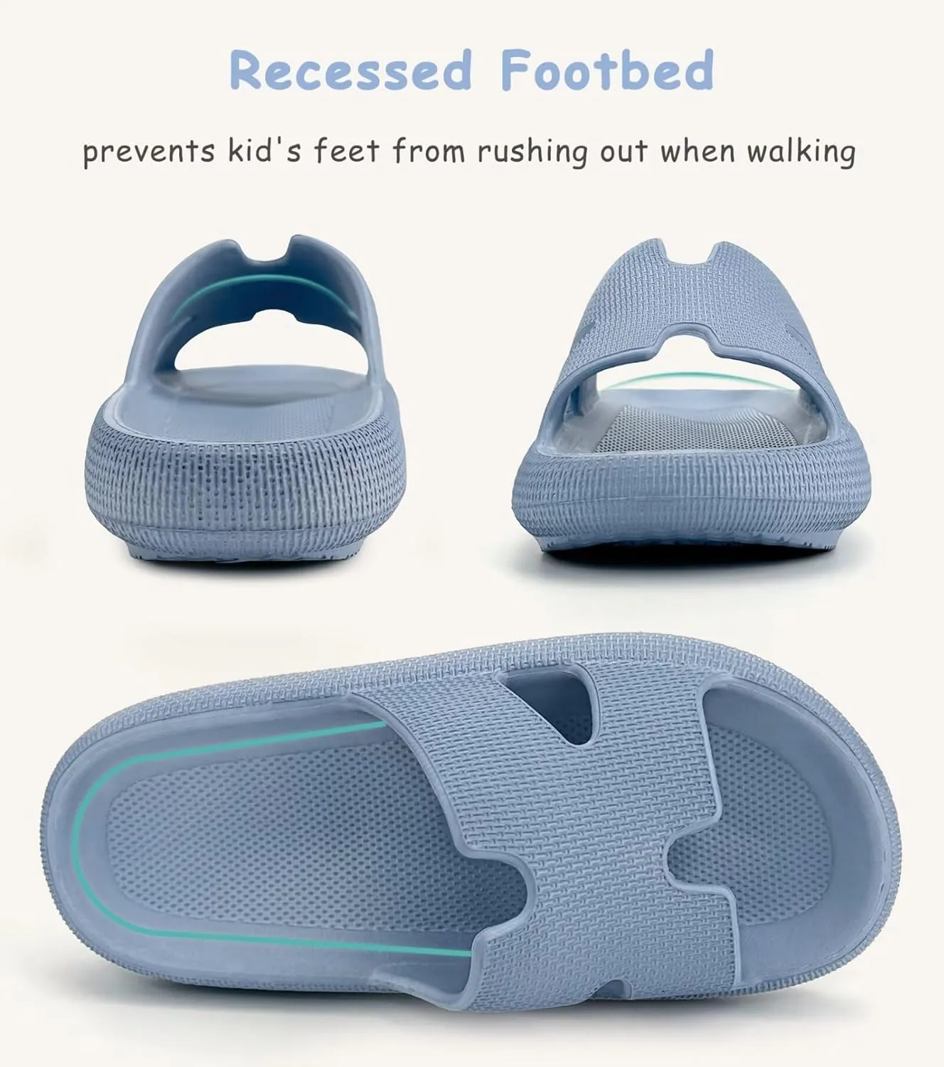 Cubufly Kids Cloud Slides Boys Girls Pillow Slippers Shower Slip on Slide Sandals