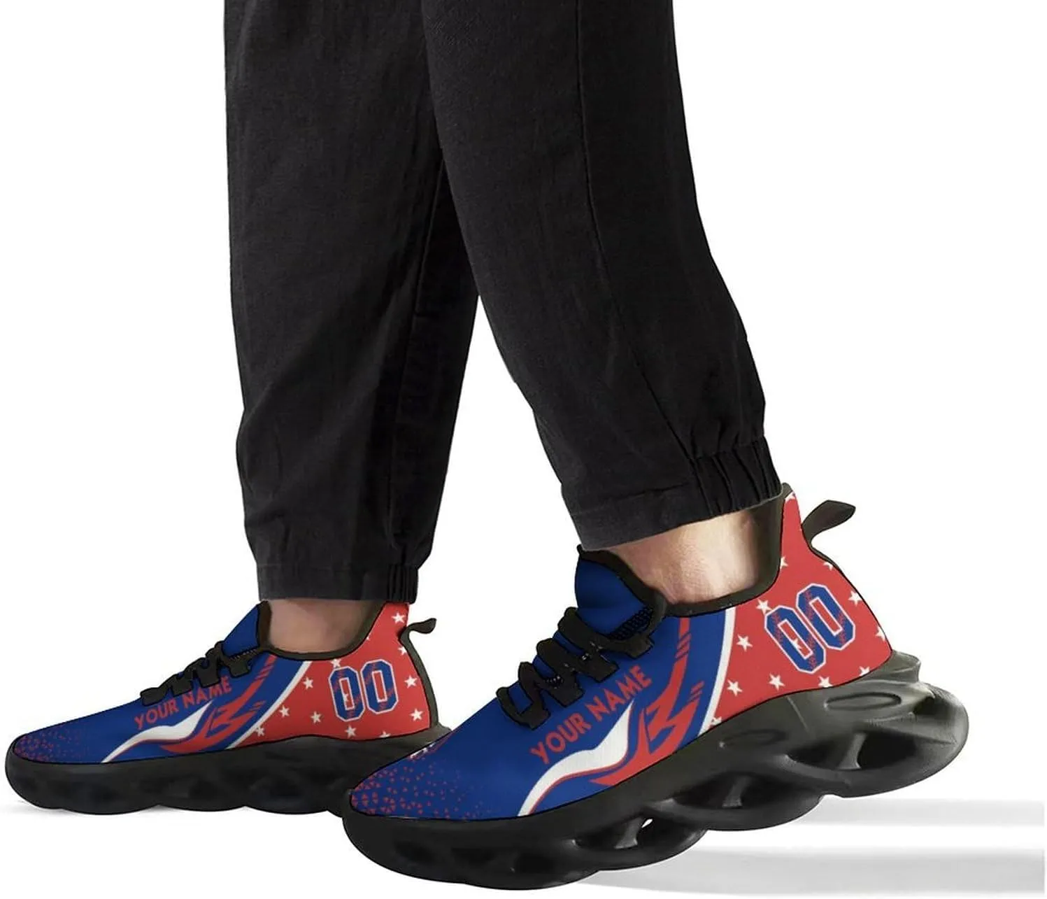 Custom Baseball Sneakers City Sports Slip-on Shoes Personalized Name Number, Gifts for Baseball Fans Men Women