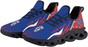 Custom Baseball Sneakers City Sports Slip-on Shoes Personalized Name Number, Gifts for Baseball Fans Men Women