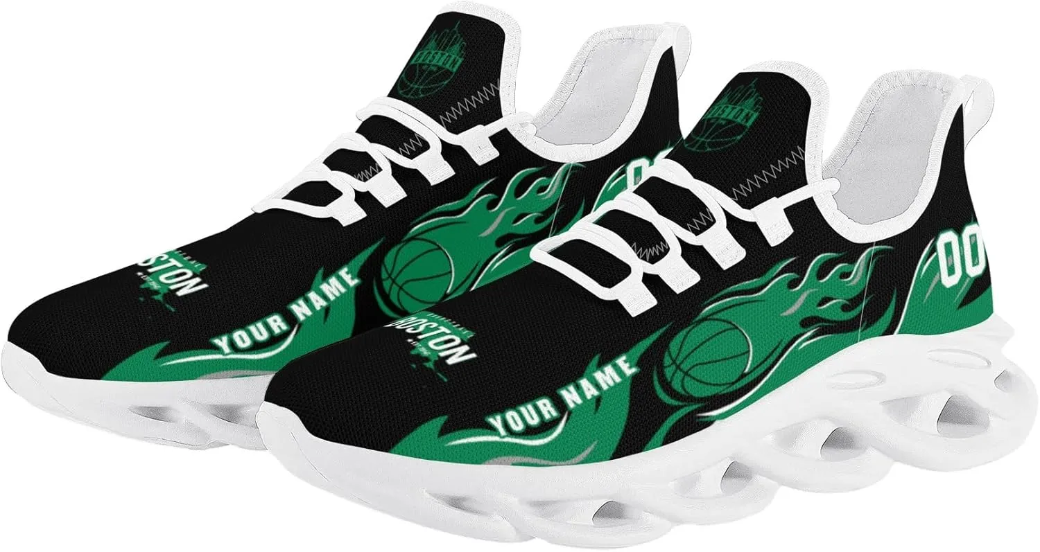 Custom Basketball Flex Control Sneakers Personalized Fan Men's Breathable Name Number Gift Workout Athletic Gym Slip-on Shoes