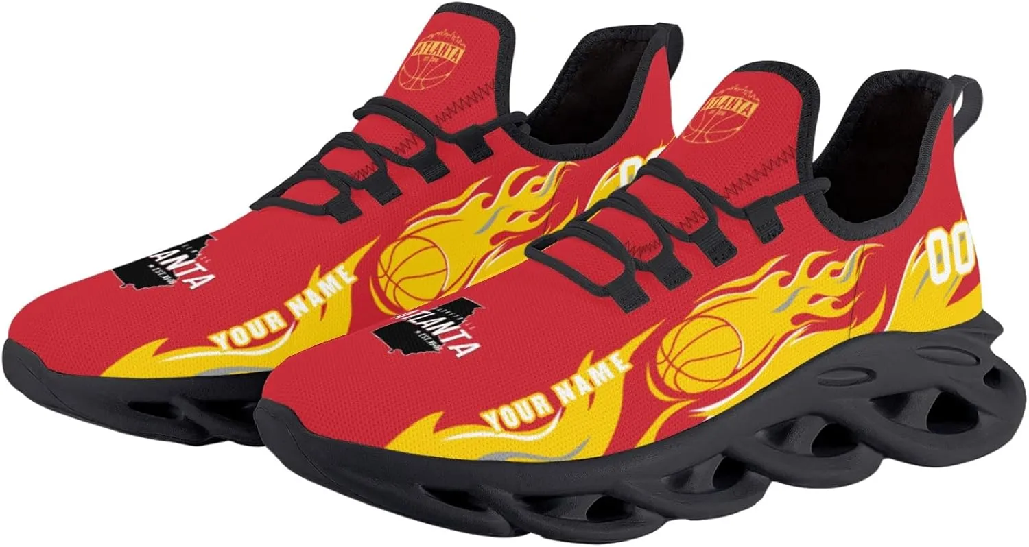 Custom Basketball Flex Control Sneakers Personalized Fan Men's Breathable Name Number Gift Workout Athletic Gym Slip-on Shoes