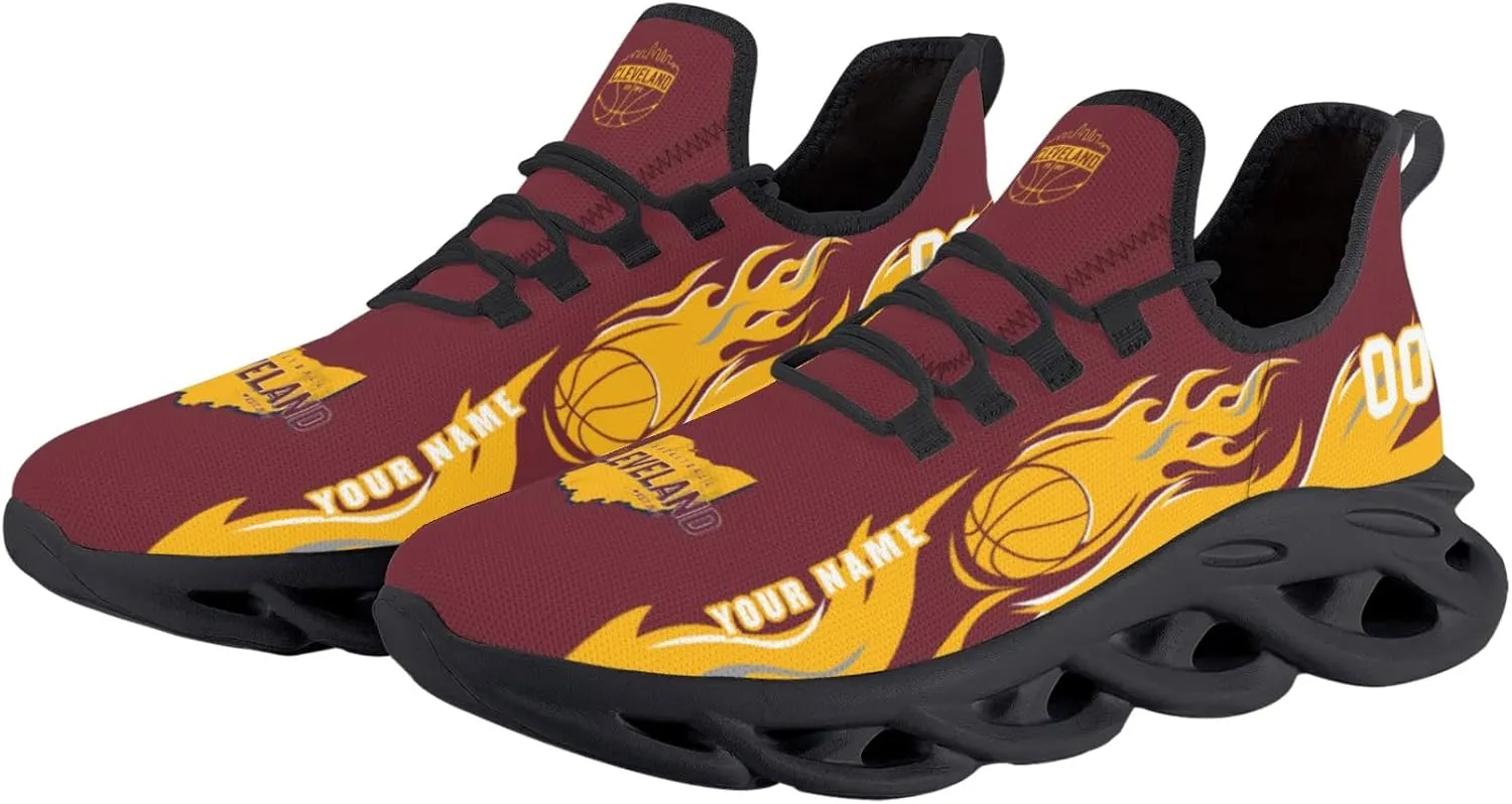 Custom Basketball Flex Control Sneakers Personalized Fan Men's Breathable Name Number Gift Workout Athletic Gym Slip-on Shoes