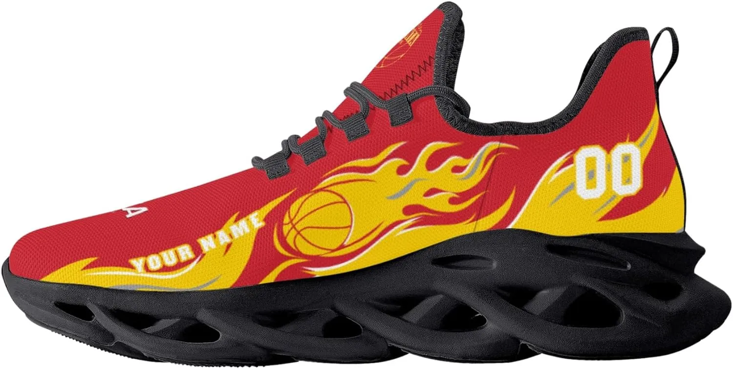 Custom Basketball Flex Control Sneakers Personalized Fan Men's Breathable Name Number Gift Workout Athletic Gym Slip-on Shoes