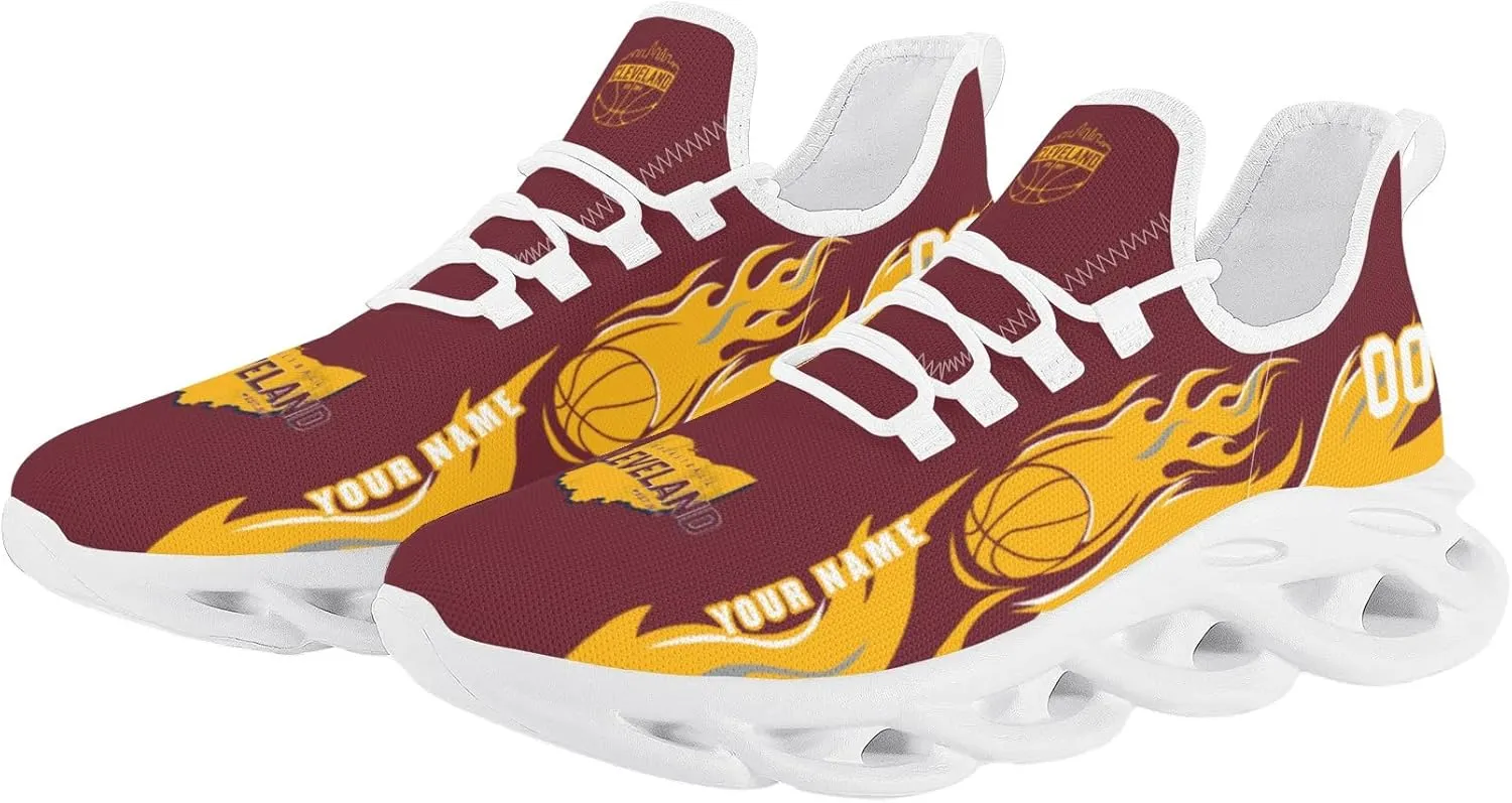 Custom Basketball Flex Control Sneakers Personalized Fan Men's Breathable Name Number Gift Workout Athletic Gym Slip-on Shoes