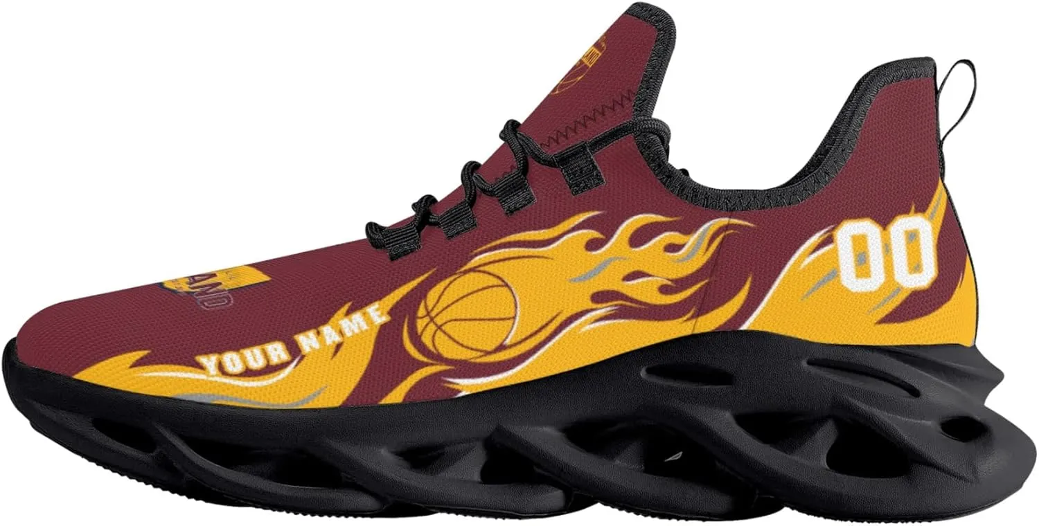 Custom Basketball Flex Control Sneakers Personalized Fan Men's Breathable Name Number Gift Workout Athletic Gym Slip-on Shoes