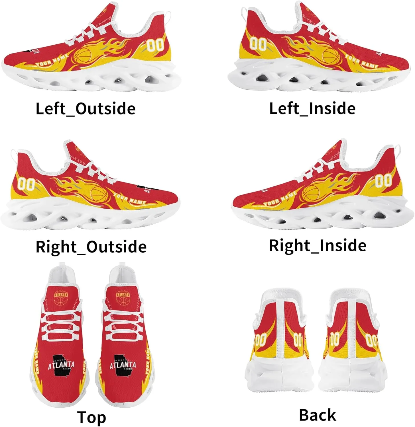 Custom Basketball Flex Control Sneakers Personalized Fan Men's Breathable Name Number Gift Workout Athletic Gym Slip-on Shoes