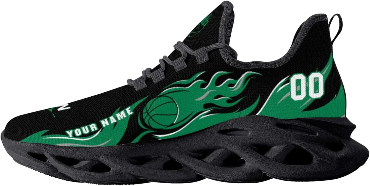 Custom Basketball Flex Control Sneakers Personalized Fan Men's Breathable Name Number Gift Workout Athletic Gym Slip-on Shoes