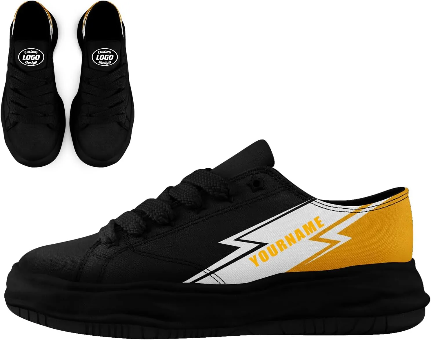 Custom Classic Low Top Canvas Sneakers Personalize Neutral Casual Platform Walking Shoes Comfortable Athletic Trainer