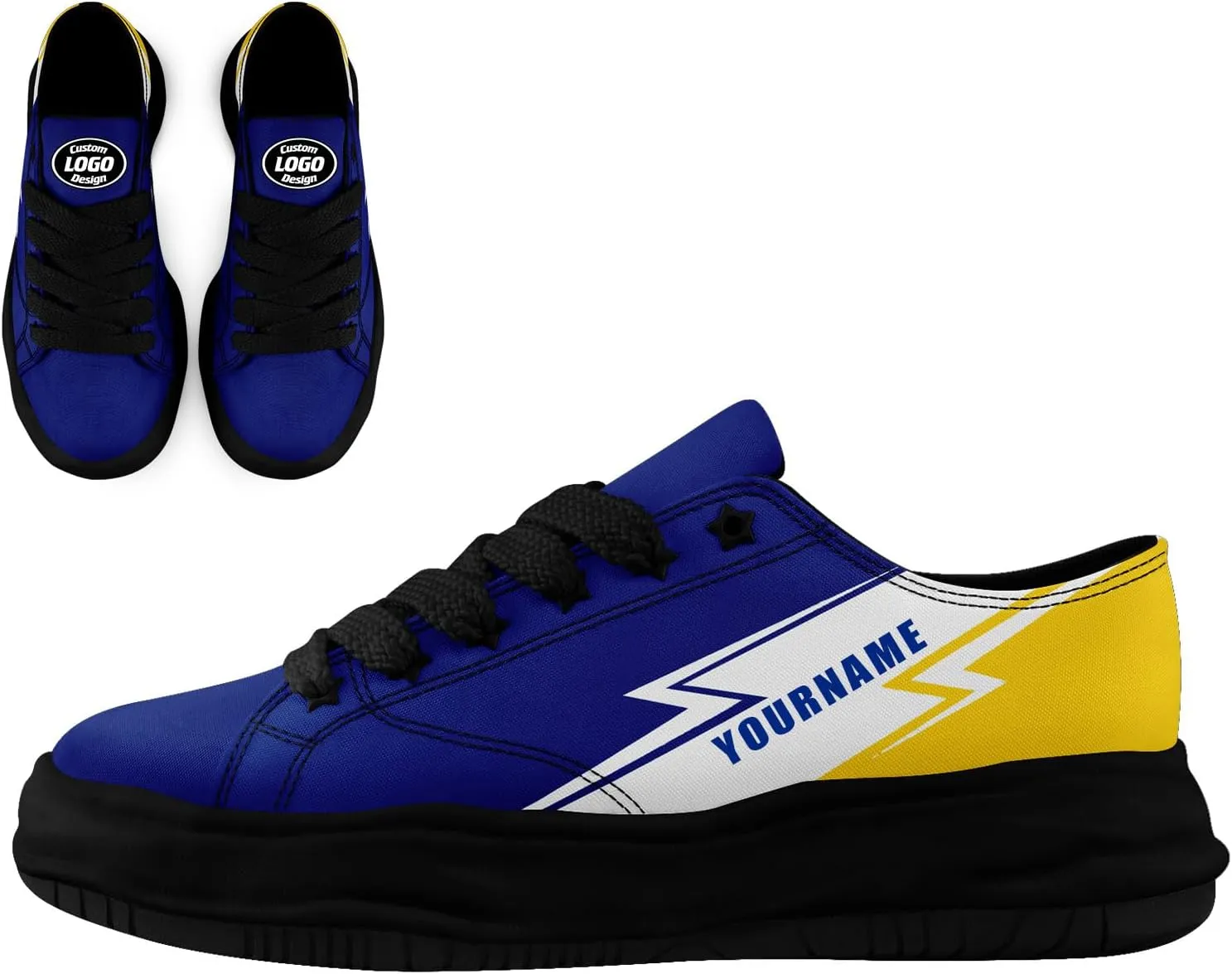 Custom Classic Low Top Canvas Sneakers Personalize Neutral Casual Platform Walking Shoes Comfortable Athletic Trainer