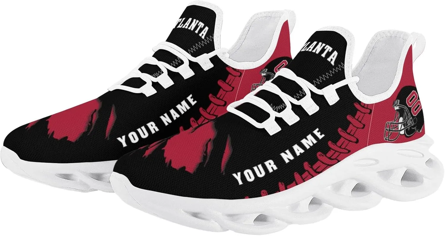 Custom Football Flex Control Sneakers Personalized Fans Men's Breathable Name Number Gifts Workout Athletic Gym Slip-on Shoes