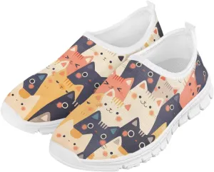 Cute Animal Kids Casual Shoes Slip On Tennis Shoe for Girls Outdoor Lightweight Sneakers Non Slip Back to School Gifts for Little Kids SizeUS 11-15