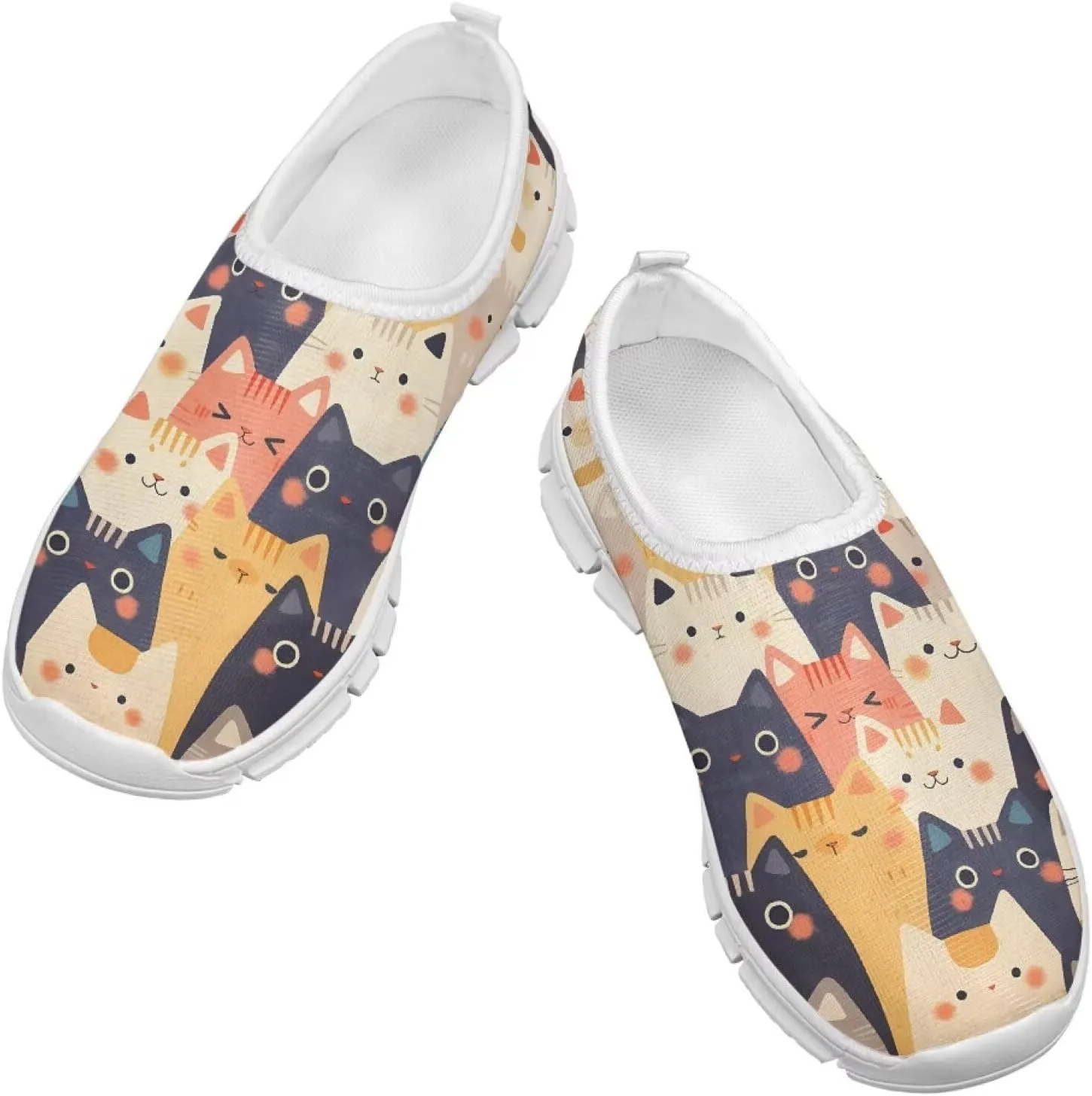 Cute Animal Kids Casual Shoes Slip On Tennis Shoe for Girls Outdoor Lightweight Sneakers Non Slip Back to School Gifts for Little Kids SizeUS 11-15
