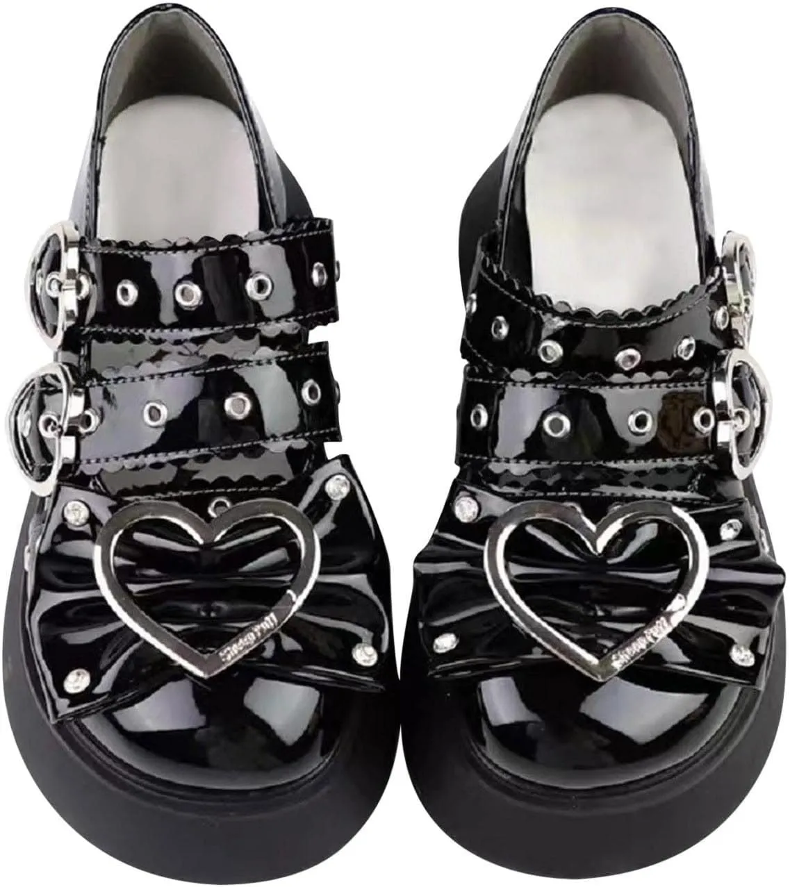 Cute Sweet Mary Jane Shoes Chunky Low Heel Lolita Wedges T-Straps Oxfords Gothic Punk Platform Round Toe Dress Shoes
