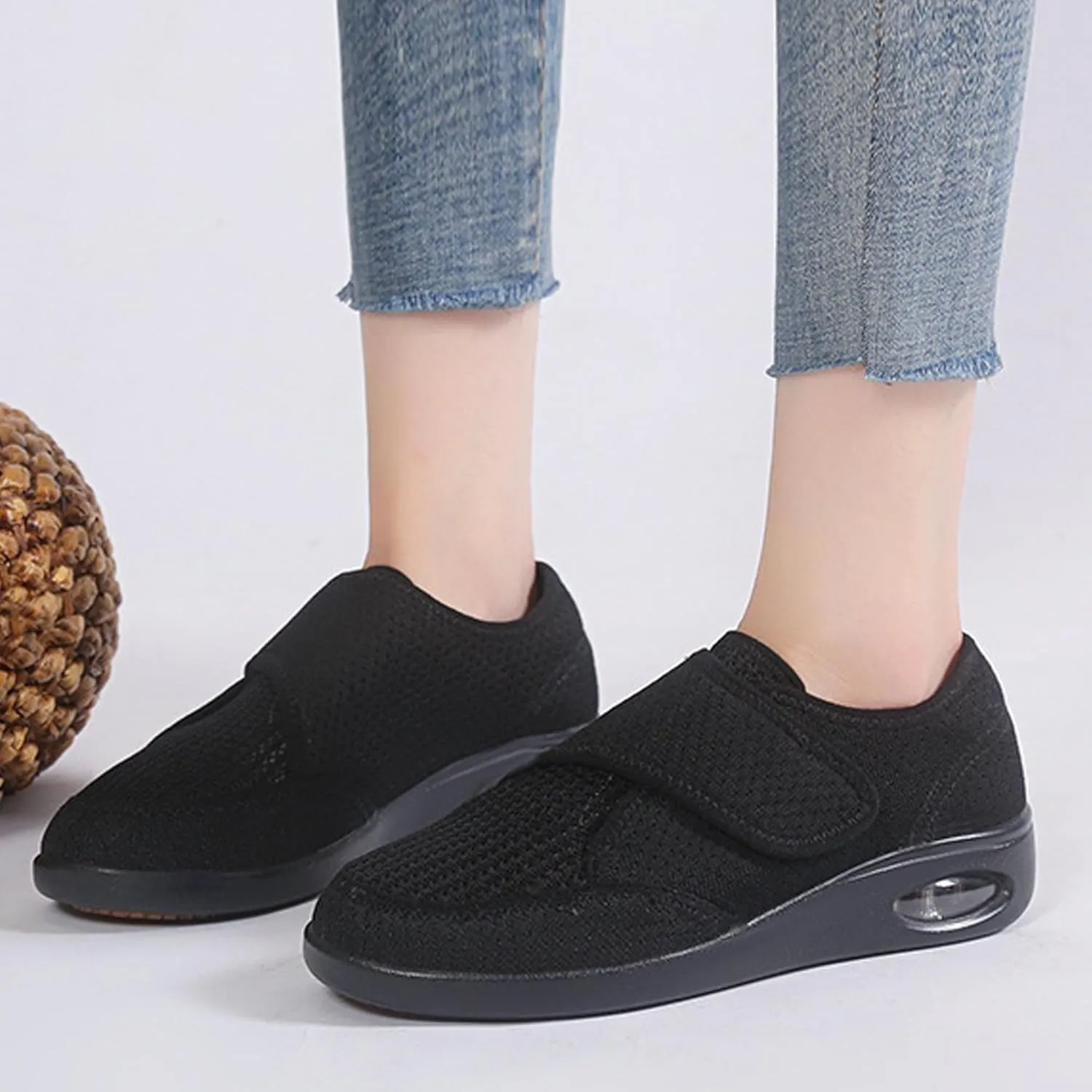 Diabetic Shoes for Women Men Wide Width Comfort Walking Loafers Slip On Shoes Flat Feet Adjustable Lightweight Breathable Shoes
