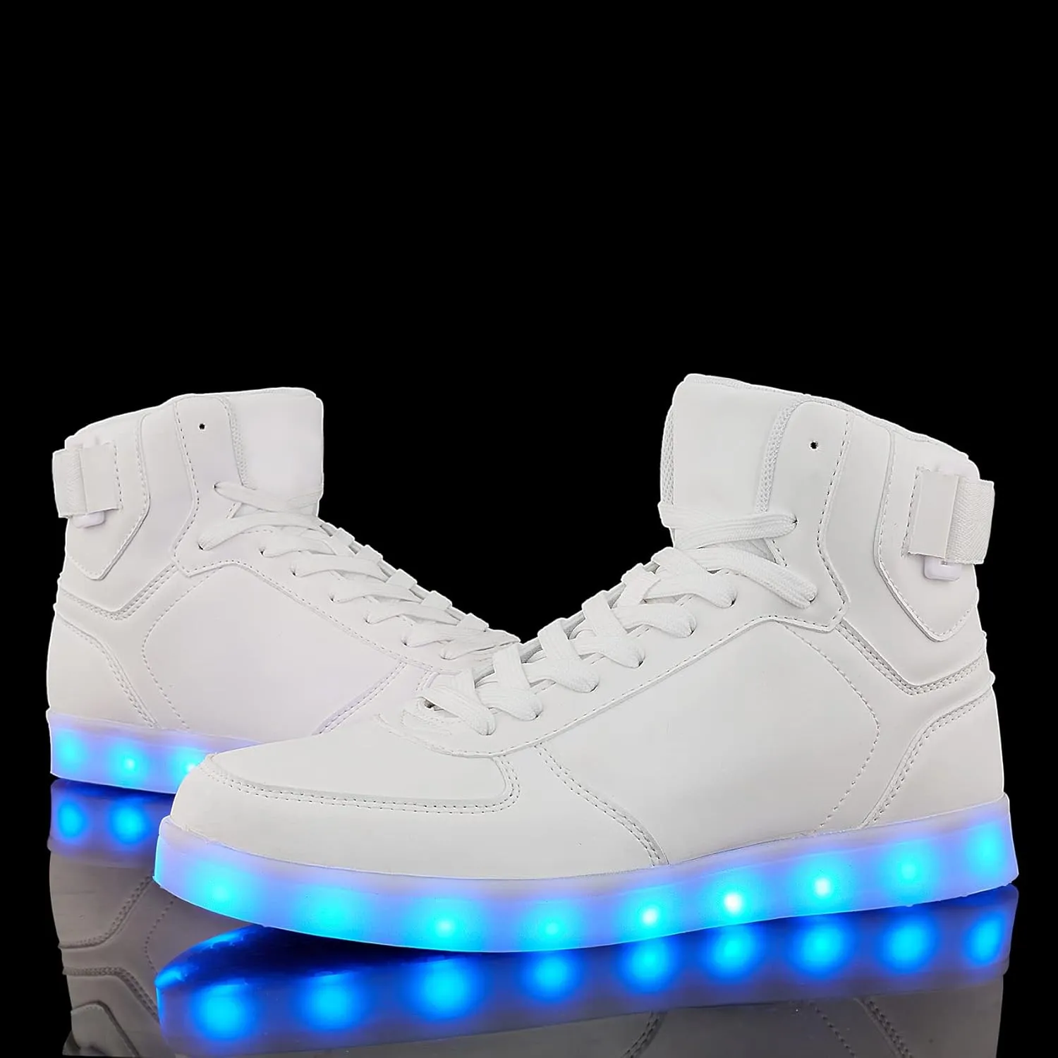 DIYJTS Unisex LED Light Up Shoes, Fashion High Top LED Sneakers USB Rechargeable Glowing Luminous Shoes for Men, Women, Teens