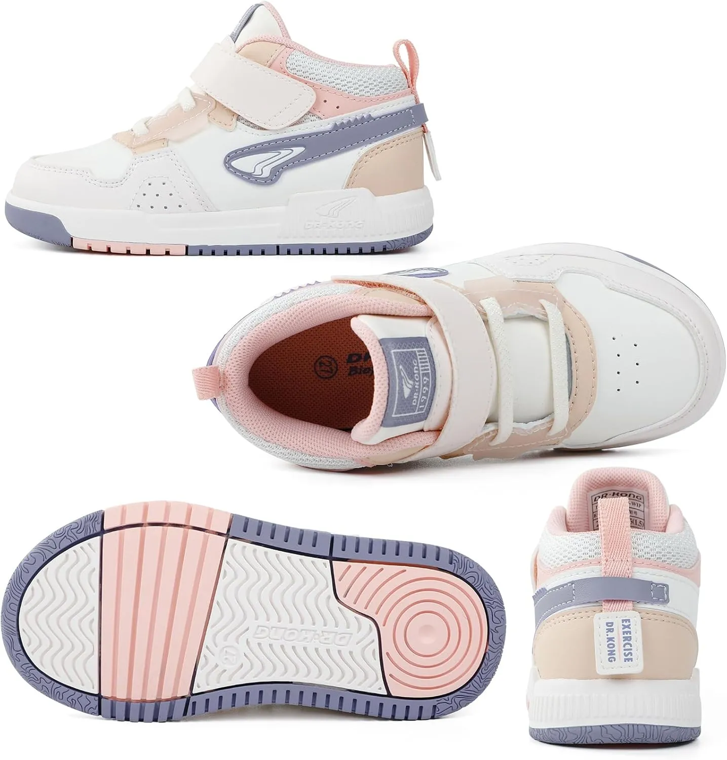 Dr Kong Toddler Shoes for Boys and Girls, Lightweight Kids Shoes with Non-Slip Sole, Kids Skateboard Sneakers for Everyday Use