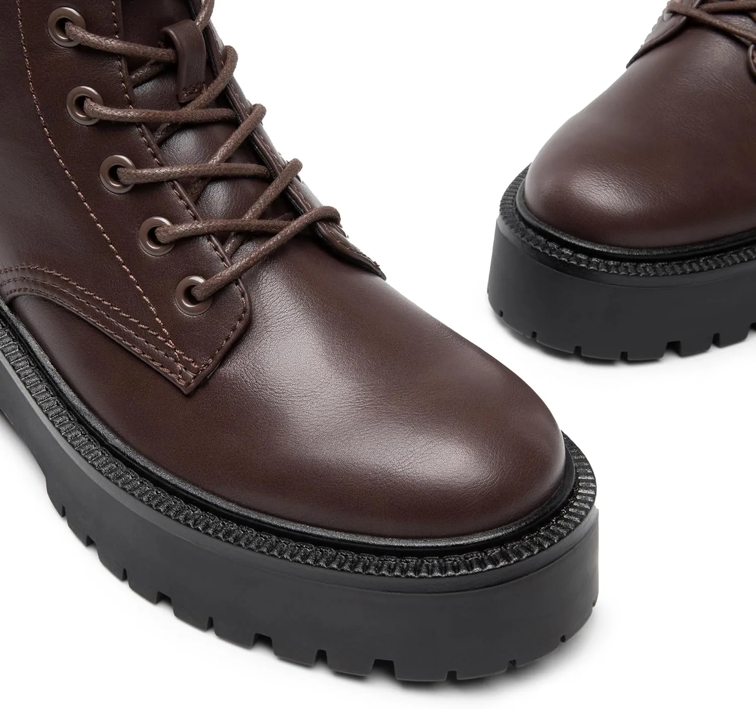 DREAM PAIRS Women's Lace up Combat Ankle Boots Fashion Lug Sole Platform Booties Shoes