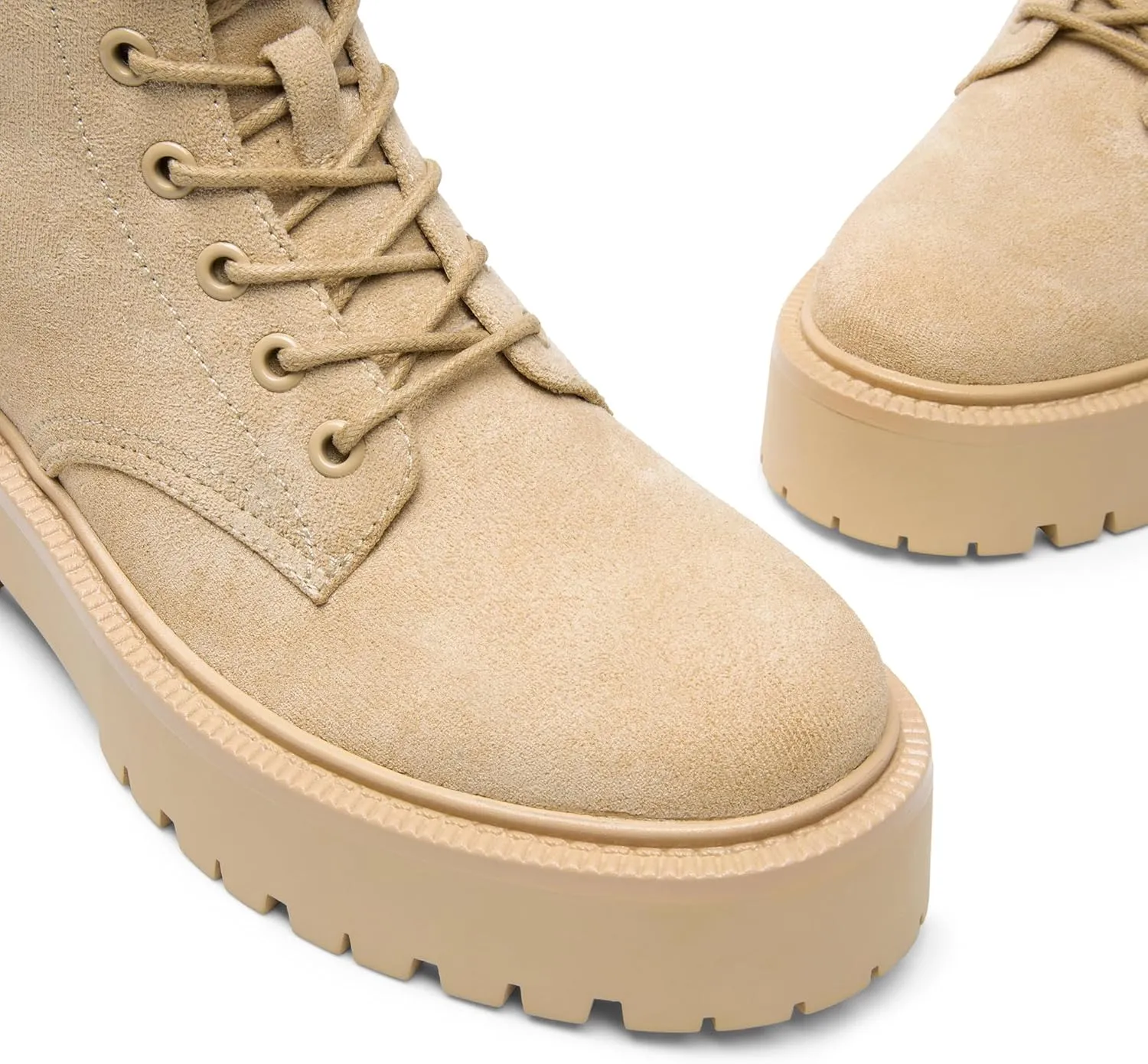 DREAM PAIRS Women's Lace up Combat Ankle Boots Fashion Lug Sole Platform Booties Shoes