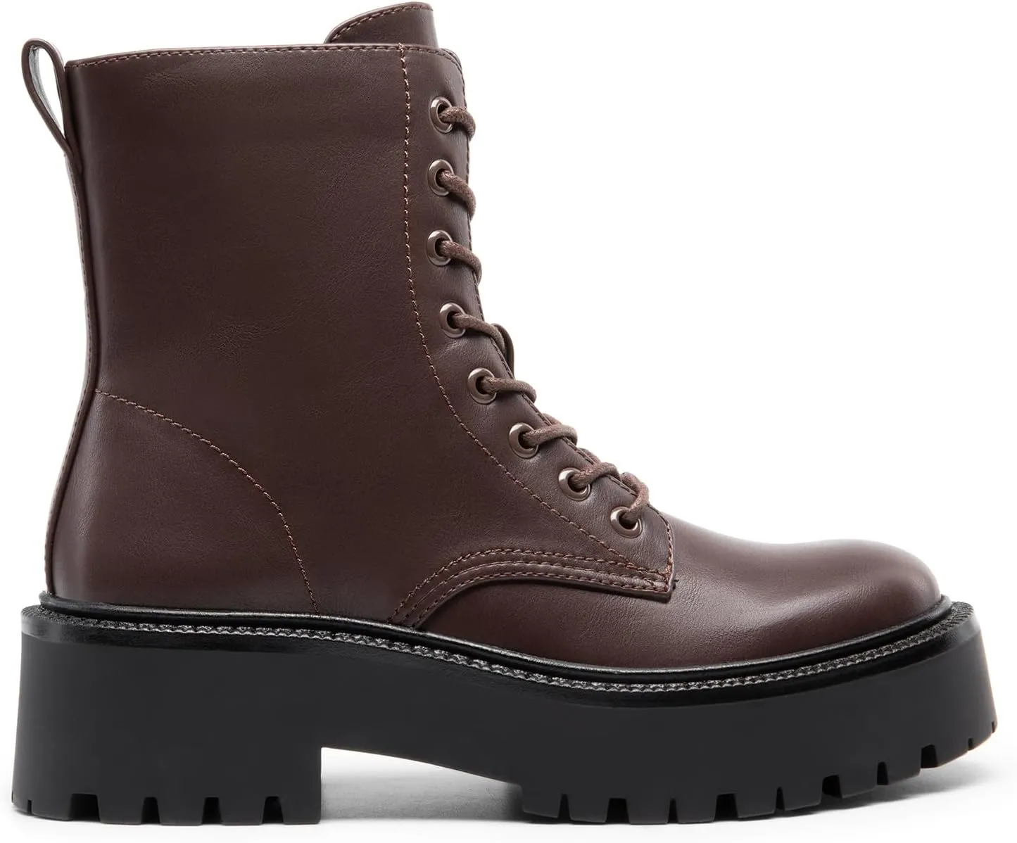 DREAM PAIRS Women's Lace up Combat Ankle Boots Fashion Lug Sole Platform Booties Shoes