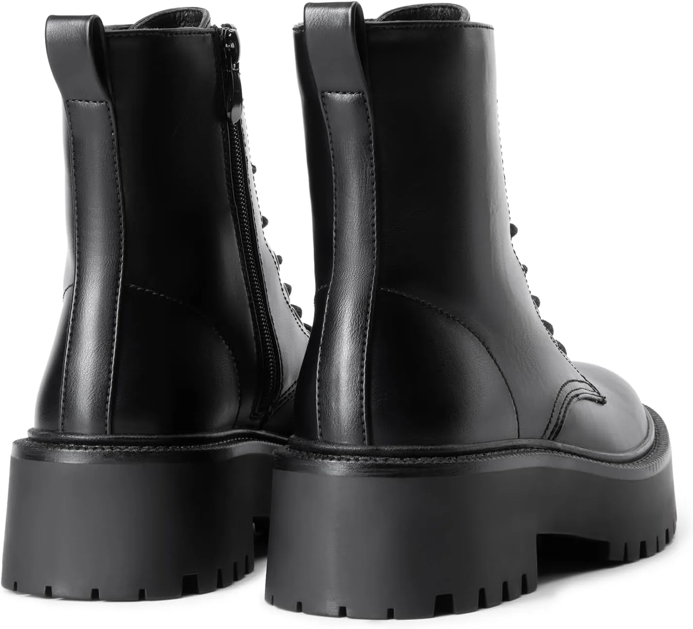 DREAM PAIRS Women's Lace up Combat Ankle Boots Fashion Lug Sole Platform Booties Shoes