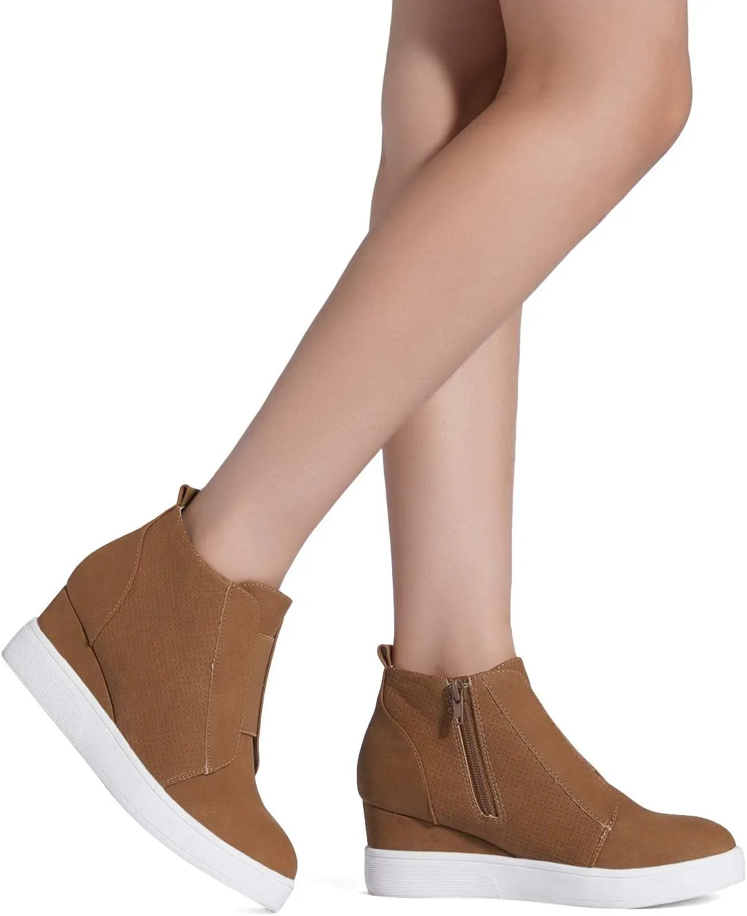DREAM PAIRS Women’s Platform Wedge Sneakers Ankle Booties