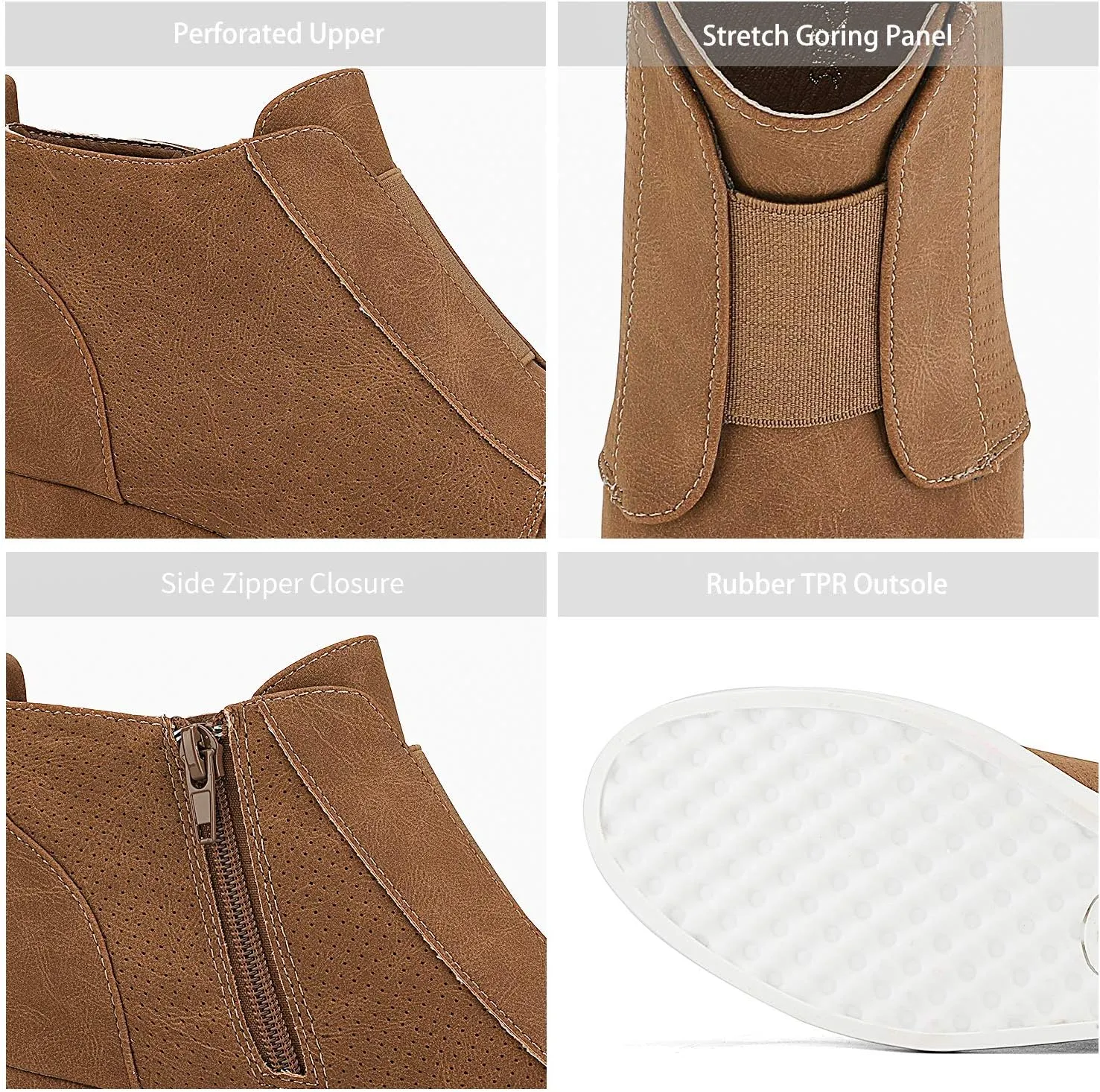 DREAM PAIRS Women’s Platform Wedge Sneakers Ankle Booties