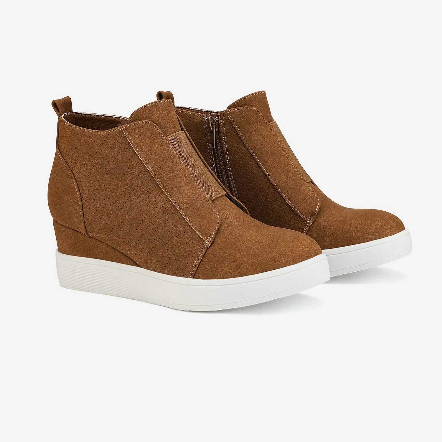 DREAM PAIRS Women’s Platform Wedge Sneakers Ankle Booties