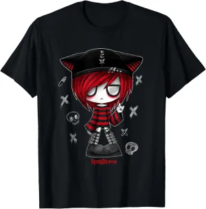 Edgy Kitty Hat Scene Kid Emo Alt Goth Red T-Shirt