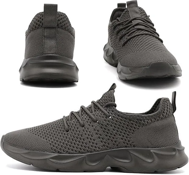 EGMPDA Men's Tennis Shoes Walking Lightweight Breathable Fashion Sneakers Non Slip Workout Gym Shoes for Running