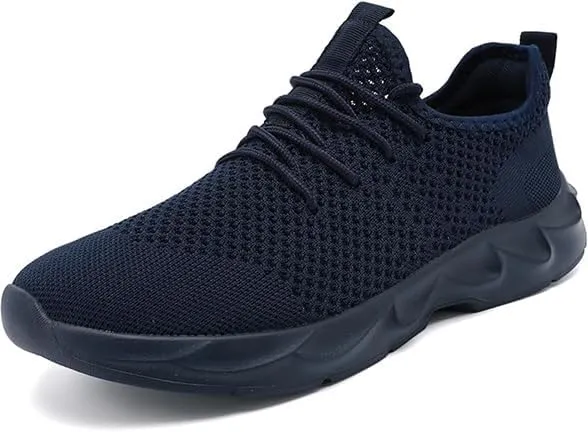 EGMPDA Men's Tennis Shoes Walking Lightweight Breathable Fashion Sneakers Non Slip Workout Gym Shoes for Running