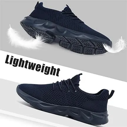 EGMPDA Men's Tennis Shoes Walking Lightweight Breathable Fashion Sneakers Non Slip Workout Gym Shoes for Running