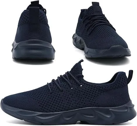 EGMPDA Men's Tennis Shoes Walking Lightweight Breathable Fashion Sneakers Non Slip Workout Gym Shoes for Running