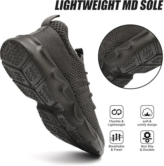 EGMPDA Men's Tennis Shoes Walking Lightweight Breathable Fashion Sneakers Non Slip Workout Gym Shoes for Running