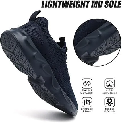 EGMPDA Men's Tennis Shoes Walking Lightweight Breathable Fashion Sneakers Non Slip Workout Gym Shoes for Running