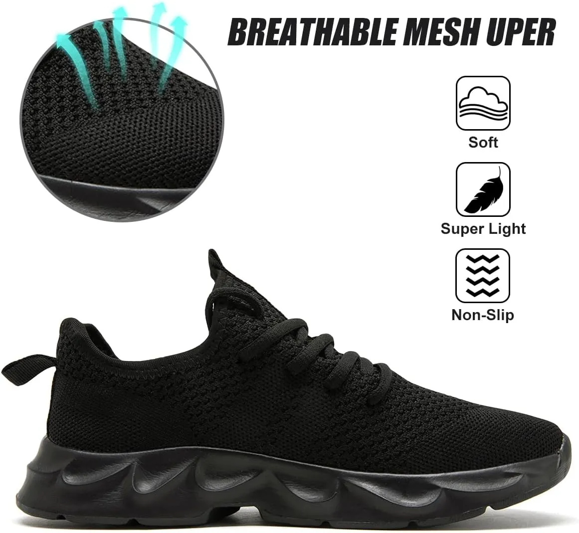 EGMPDA Men's Tennis Shoes Walking Lightweight Breathable Fashion Sneakers Non Slip Workout Gym Shoes for Running