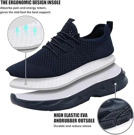 EGMPDA Men's Tennis Shoes Walking Lightweight Breathable Fashion Sneakers Non Slip Workout Gym Shoes for Running
