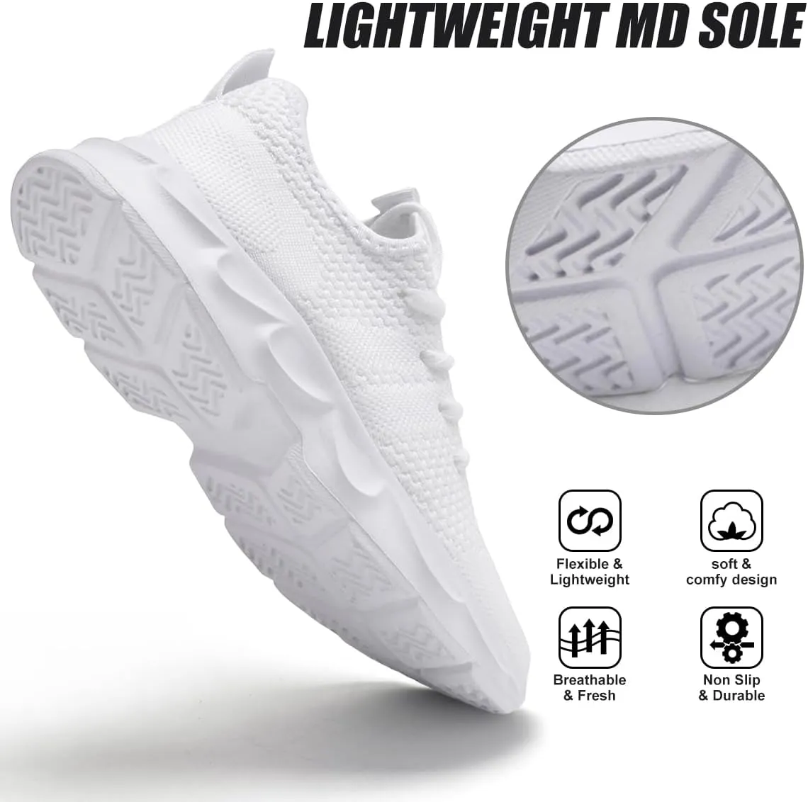 EGMPDA Men's Tennis Shoes Walking Lightweight Breathable Fashion Sneakers Non Slip Workout Gym Shoes for Running