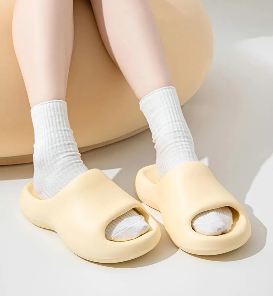Epsion Women's Cloud Slippers Platform Pillow Slide Sandals Soft Non-slip Sole Quick Drying Summer Spa Bath Pool Gym Shower Shoes
