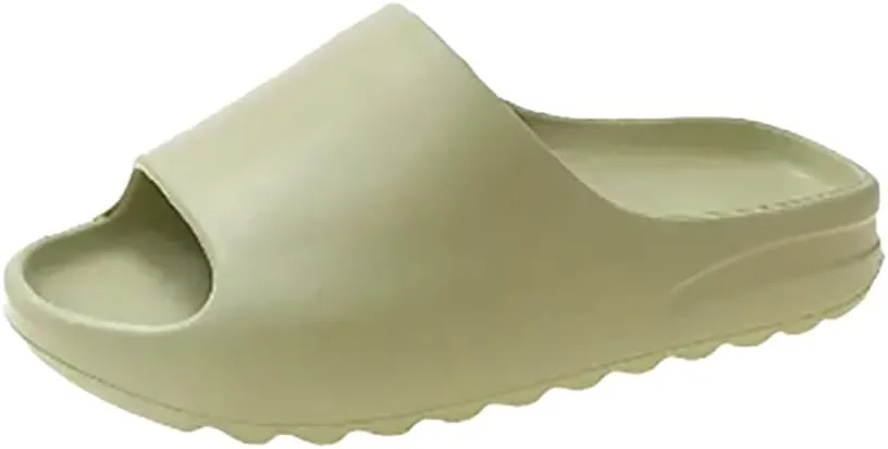 Eva Comfort Cloud Indoor Slippers, Slides for Women and Men, Pillow Slides Shower Shoes House Slippers Beach Sandals Casual Summer (Olive Green, Womens 7.5/Men 6)