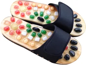 EXCEART acupoint Rock Slippers feet Massage Slippers Point Massage Slippers Reflexology Slippers Sandalias Summer Sandals Foot Health Massage Shoes Sole of Foot Massager