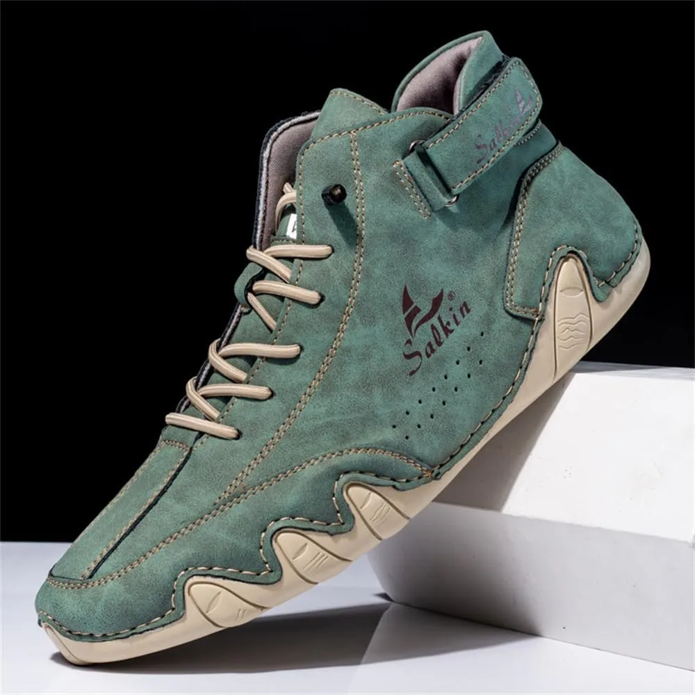 Fashion High Top Leather Sneakers Lightweight and Waterproof Size 6-13