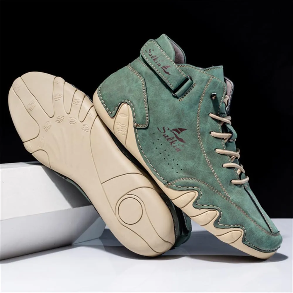 Fashion High Top Leather Sneakers Lightweight and Waterproof Size 6-13
