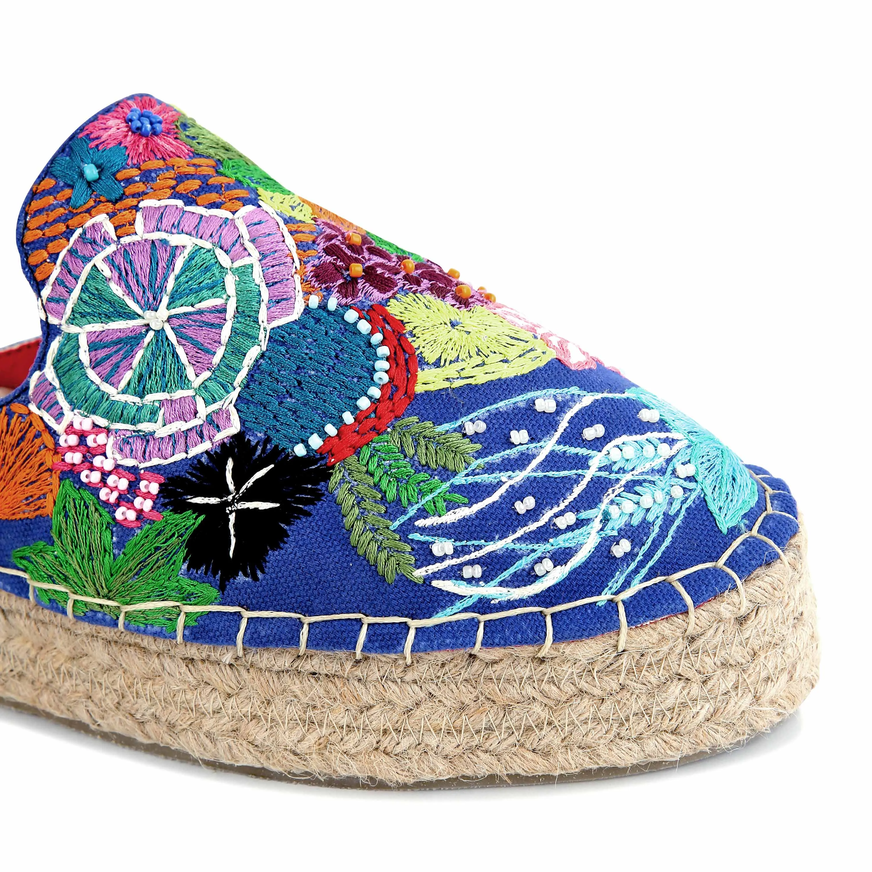 Fiji Espadrilles Haut Fabric Lined Platform