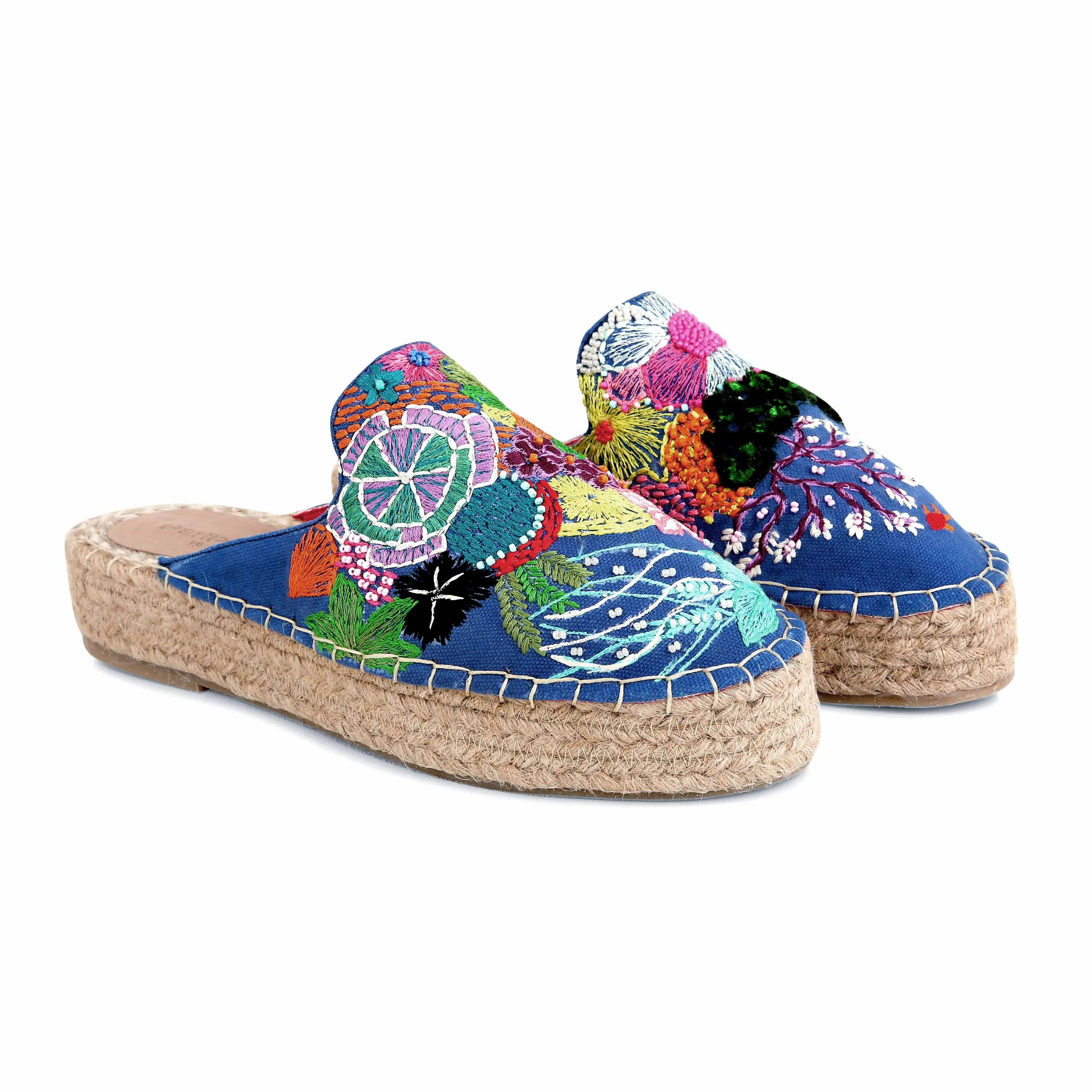 Fiji Espadrilles Haut Fabric Lined Platform